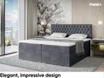 Boxspringbett Dalia Dunkelgrau - Breite: 120 cm - H3