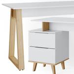 Schreibtisch Neptune Weiß/Buche L Braun - Weiß - Holzwerkstoff - 138 x 77 x 60 cm