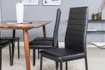 Essgruppe Polar 26 (7-teilig) Schwarz - Massivholz - 90 x 75 x 180 cm