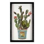 Kaktus der in Vase 3D-Collage-Bild