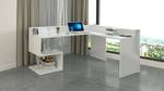 Bureau Sansone Blanc - Bois manufacturé - 180 x 160 x 93 cm