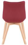 chaise salle à manger Passaic Lot de 2 Rouge - Fourrure synthétique - 46 x 82 x 61 cm
