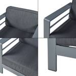 Fauteuil d'extérieur Avise Gris - Métal - Textile - 81 x 62 x 70 cm