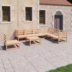 Salon de jardin (lot de 8) 3009826-1 Marron - Bois massif - Bois/Imitation - 70 x 30 x 70 cm