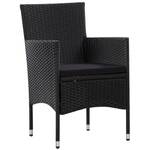 Garten-Lounge-Set (4-teilig) 3002315 Schwarz - Metall - Polyrattan - 40 x 36 x 60 cm