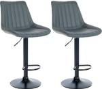 Tabouret de bar Toni Lot de 2 Gris