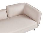 Chaiselongue CHEVANNES Beige - Schwarz - Creme - Armlehne davorstehend links - Ecke davorstehend rechts