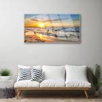 Glasbild Sonne Meer Strand Landschaft 100 x 50 cm