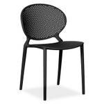 Chaise de jardin lot de 4 2470 Noir