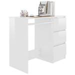 Schreibtisch Weiß - Holzwerkstoff - Massivholz - 45 x 76 x 90 cm