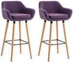 Tabouret de bar Grant Lot de 2 Mauve