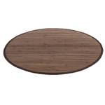 Tapis rond en bambou 362 Marron - Marron foncé - 200 x 200 cm