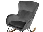 Fauteuil à bascule ELLAN Noir - Gris foncé - Gris - Chêne clair