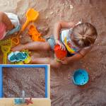 Matschküche aus Holz für Kinder Blau - Braun - Grau - Holzwerkstoff - Kunststoff - 54 x 77 x 37 cm