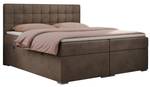 Boxspringbett CARMEN Braun - Breite: 140 cm - H4 - Textil