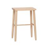 Hocker Folk Beige - Massivholz - 25 x 52 x 35 cm