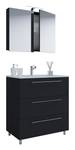 3-pièces lavabo Badinos SP Noir - Noir brillant - Largeur : 60 cm