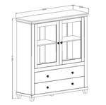 Highboard EVORA Grün - Holzwerkstoff - 126 x 138 x 42 cm