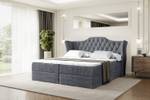 Boxspringbett VILA Steingrau - Breite: 120 cm - H4