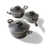 Kochgeschirr Set CERAMIC 6-teilig Grau - Metall - 37 x 29 x 37 cm