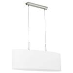 Lampe à suspension PASTERI Argenté - Blanc - Métal - Textile - 22 x 110 x 75 cm