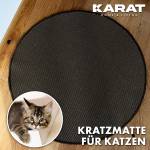 Runde Katzen-Kratzmatte Natura Schwarz - 80 x 80 cm