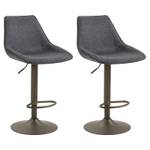 Tabouret de bar STARK (Lot de 2) Gris