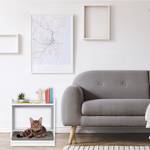 Beistelltisch mit Haustierbett Grau - Weiß - Holzwerkstoff - Kunststoff - Textil - 50 x 55 x 54 cm
