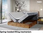 Boxspringbett Lofty 8 Hellgrau - Breite: 209 cm - H3