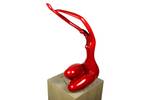 Sculpture moderne Noblesse sensuelle Rouge - Pierre artificielle - Matière plastique - 31 x 60 x 29 cm