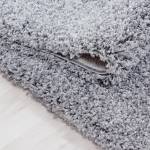 Tapis shaggy UNI L ⌀160 argent Argenté - 160 x 160 cm