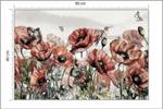 Papier Peint COQUELICOTS Papillons 90 x 60 x 60 cm