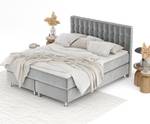 Boxspringbett Sorrento Grau - Breite: 200 cm