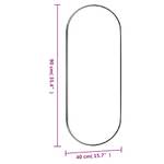 Wandspiegel Glas Oval 40 x 90 cm