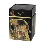 Teedose Gustav Klimt Der Kuss Schwarz - Gold - Metall - 8 x 11 x 8 cm