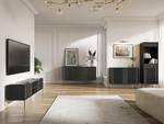 Sideboard ISEO SB154 2D3D Schwarz - Gold