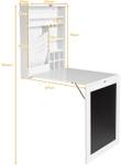 Wandtisch klappbar Weiß - Holzwerkstoff - 60 x 76 x 60 cm
