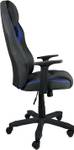 Fauteuil Gamer inclinable AZUL Noir - Bleu - Métal - Matière plastique - Cuir synthétique - 62 x 123 x 65 cm