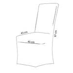 Stretchhusse 6Stk Schonbezug für Bankett Weiß - Holzwerkstoff - Metall - Textil - 52 x 70 x 52 cm