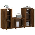 TV-Schrank 3er Set D986 Eiche Schwarzbraun Dekor