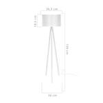 Lampadaire Rochester E27 blanc Blanc