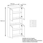 Büroschrank Logan V2 Hochglanz Grau - Weiß