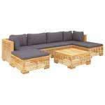 Garten-Lounge-Set 3028565-15 (7-teilig) Dunkelgrau - Grau