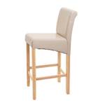 Barhocker C33 Beige - Braun - Kunstleder