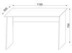 Schreibtisch Masola Eiche Sonoma Dekor - Weiß - Breite: 110 cm