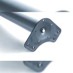 Tischbeine Durchmesser 60mm aus Stahl Grau - Metall - 14 x 9 x 90 cm