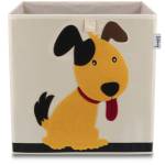 Lifeney Aufbewahrungsbox mit Hund Motiv Kunststoff - 35 x 34 x 5 cm