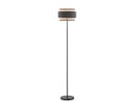 Stehlampe Lampenschirm Rattan Schwarz Beige - Schwarz - Metall - Textil - 30 x 150 x 30 cm