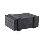 Kiste aus Holz schwarz gestrichenem