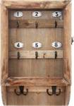 Schlüsselkasten, Holz, 26 x 38 cm Braun - Massivholz - 9 x 38 x 27 cm